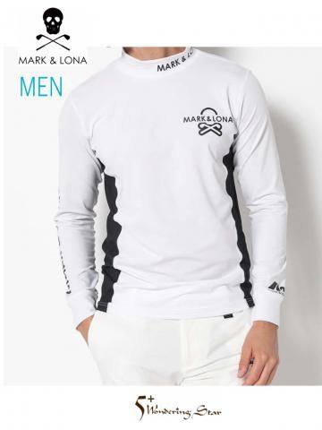 【MARK&LONA】モックネックロングスリーブシャツ Ever Performance Base Layer(MEN)【WHITE】