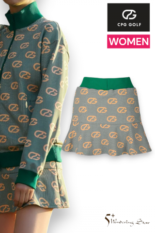 【CPG GOLF】WOMEN DESIGN LOGO FLAIRED SKIRT スカート(GREEN)