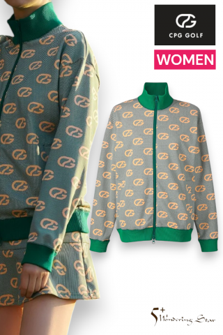 【CPG GOLF】WOMEN DESIGN LOGO TRACK JACKET トラックジャケット(GREEN)