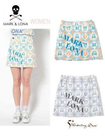【MARK&LONA】スカート Aura Monogram Trapeze Skirt(WOMEN)【全2色】