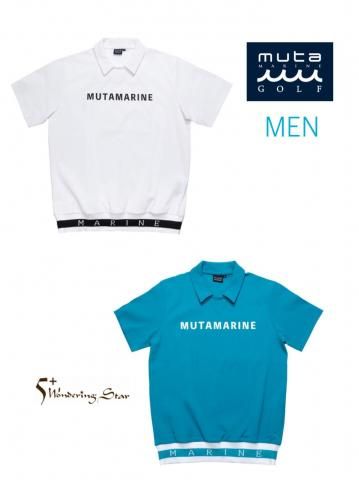 <img class='new_mark_img1' src='https://img.shop-pro.jp/img/new/icons13.gif' style='border:none;display:inline;margin:0px;padding:0px;width:auto;' />【muta MARINE GOLF】ポップコーンニットヘムリブポロシャツ(MEN)【全2色】