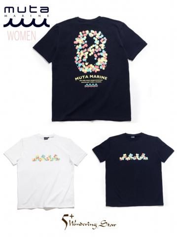 <img class='new_mark_img1' src='https://img.shop-pro.jp/img/new/icons13.gif' style='border:none;display:inline;margin:0px;padding:0px;width:auto;' />【muta MARINE】CONFETTI WAVE Tシャツ(WOMEN)【全2色】