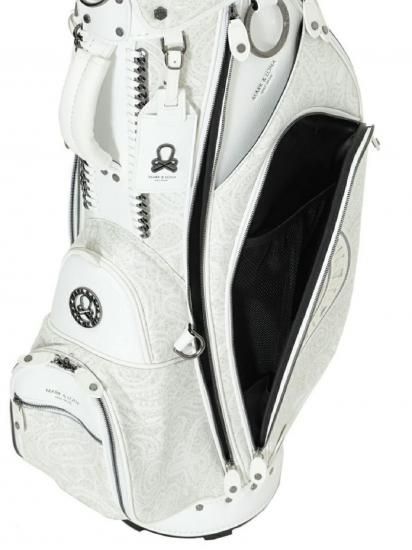 MARK&LONA】キャディバッグ Mirage Paisley Caddy Bag【WHITE】