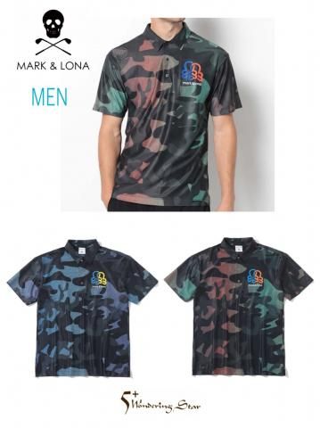 MARK&LONAۥݥ ACD Camo Gradient Print Polo(MEN)BLACK