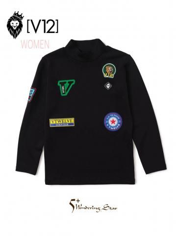 V12ۥ󥰥꡼֥åͥå  WAP L/S MOCK(WOMEN)BLACK