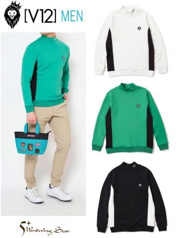 V12ۥåͥå DOT RIB L/S MOCK(MEN)3