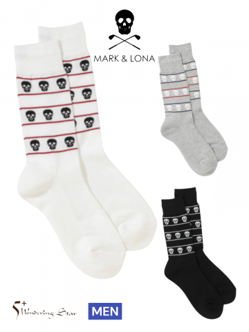 <img class='new_mark_img1' src='https://img.shop-pro.jp/img/new/icons14.gif' style='border:none;display:inline;margin:0px;padding:0px;width:auto;' />MARK&LONAMEN å Eternal Skull Border Socks