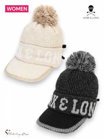 <img class='new_mark_img1' src='https://img.shop-pro.jp/img/new/icons14.gif' style='border:none;display:inline;margin:0px;padding:0px;width:auto;' />MARK&LONA WOMEN ӡˡ Scope Pom Visor Beanie