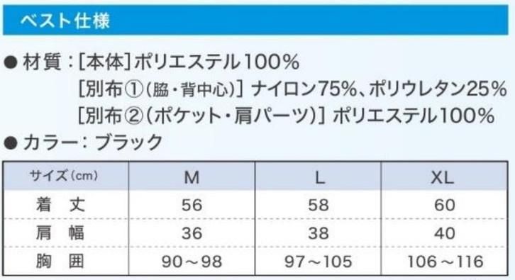 I'Z ペルチェベスト SET II Lサイズ I'Zペルチェベストセット2 – RideOne