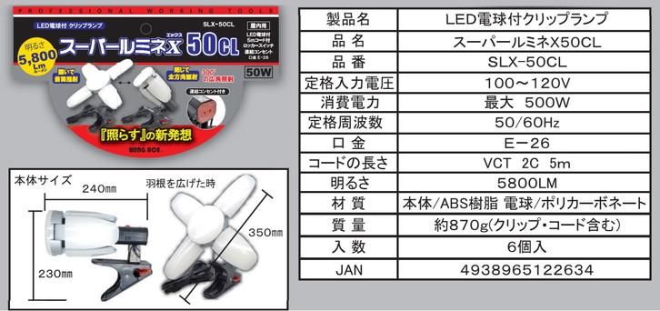 株）熱田資材：スーパールミネX50CL（5800lm） SLX-50CL