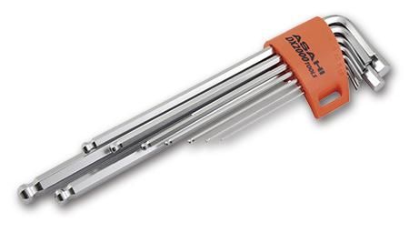 旭金属工業㈱（ASAHI）：AQS ロングボールポイント六角棒レンチセット 9本組Long Ball Point Hexagon Key Wrench  Set　AQS0910 - 【K-fastner】