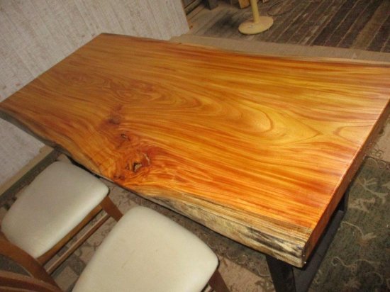 348□ 欅 ケヤキ テーブル 板 ローテーブル ダイニングテーブル 