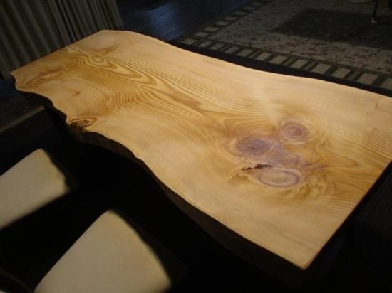 626 □樅モミテーブルダイニングカウンター座卓一枚板