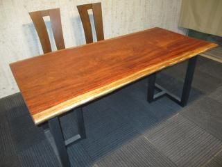 # 1276■　ブビンガ　テーブル　カウンター　ダイニング　座卓　一枚板　天板 ブビンガ ダイニングテーブル | 一枚板 お取り引き実績 | 一枚板