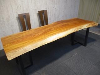 一枚板テーブル モンキーポッド 幅180cm ダイニングテーブル 150-004