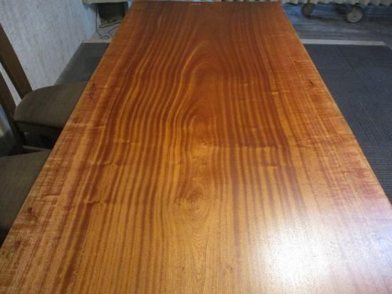 1521□ マホガニー 豪華 テーブル 板 ローテーブル ダイニング