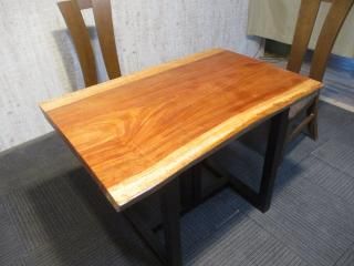 引取応談可　ブビンガ　座卓 約151cm x 89cm 引取応談可 ブビンガ 座卓 約151cm x 89cm