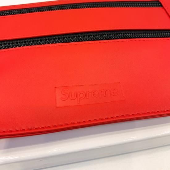 supreme Leather Waist Shoulder Pouch 赤