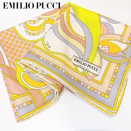 美品エミリオプッチemilio pucci プッチ柄シルク100%トップス