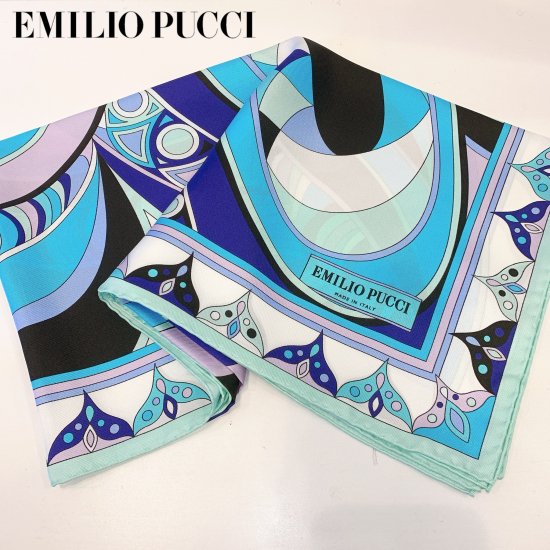 EMILIO PUCCI エミリオ・プッチ スカーフ プッチ柄 シルク100％ - LILLION WEB SHOP