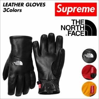 Supreme ץ꡼ Ρե    ɴ 쥶 THE NORTH FACE LEATHER GLOVES