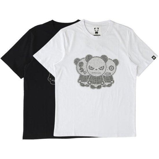 HIPANDA / ハイパンダ トリオロゴ ラインストーン Tシャツ