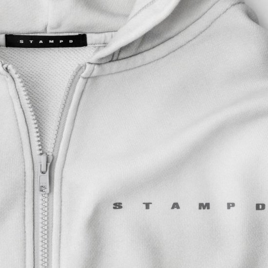 STAMPD スタンプド ジップデザイン クルーネックスウェットトレーナー ブラック