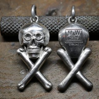 M&W works<BR>skull & bone charm<BR>silver925