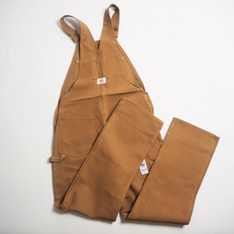 ROUND HOUSE ラウンドハウス MADE IN USA オーバーオール #83 DOUBLE KNEE BIB OVERALLS BROWN  DUCK