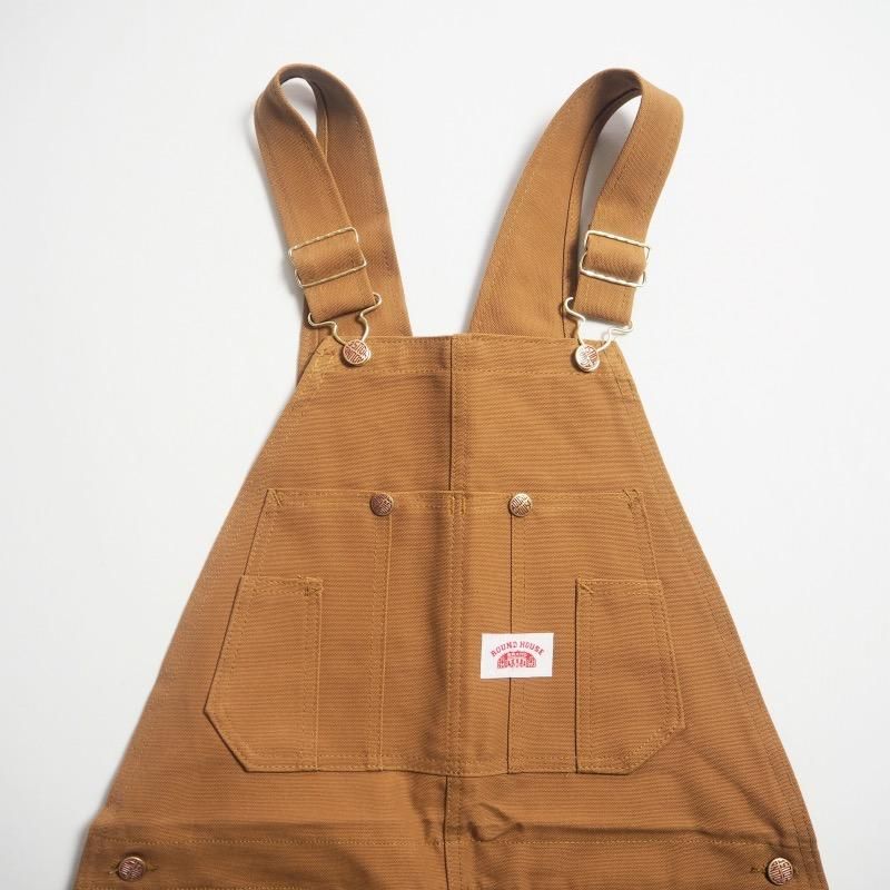 ROUND HOUSE ラウンドハウス MADE IN USA オーバーオール #83 DOUBLE KNEE BIB OVERALLS BROWN  DUCK