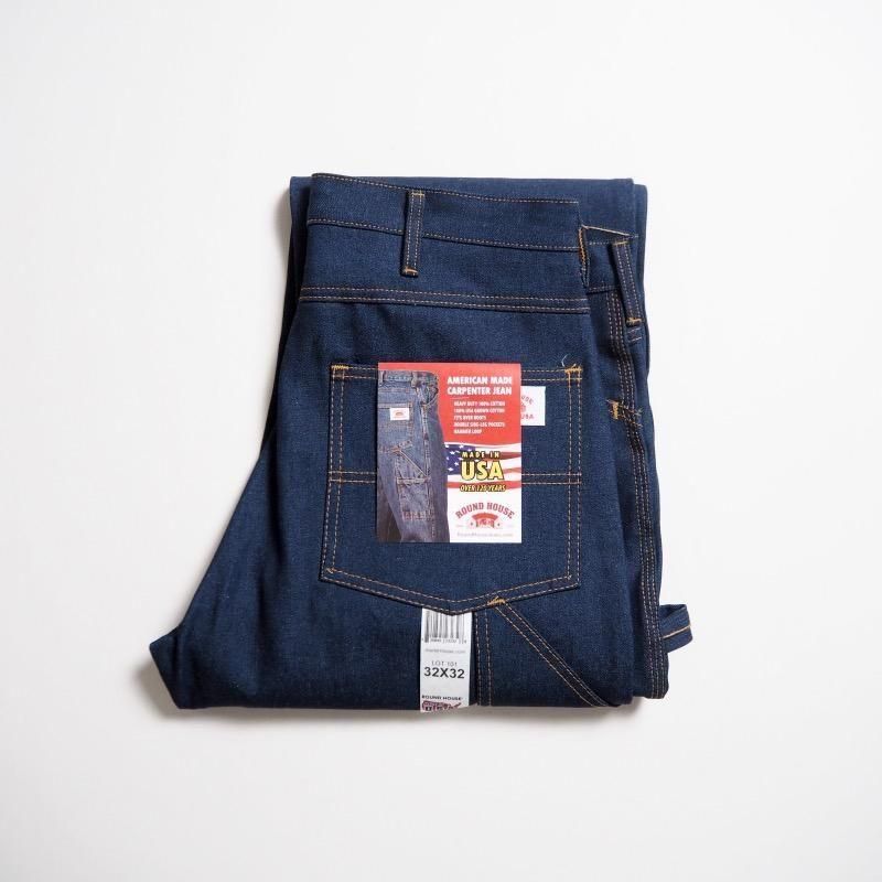 ROUND HOUSE ラウンドハウス デニムペインターパンツ #101 MADE IN USA CLASSIC 5 POCKET CARPENTER  DUNGAREE JEAN / RIGID