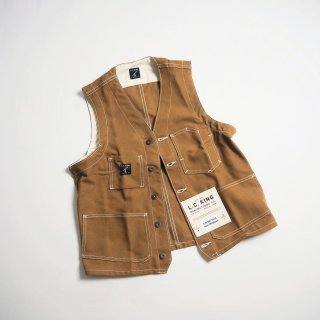 L.C. KING (ポインターブランド) ワークベスト BROWN DUCK SHELBY UTILITY VEST<img class='new_mark_img2' src='https://img.shop-pro.jp/img/new/icons13.gif' style='border:none;display:inline;margin:0px;padding:0px;width:auto;' />