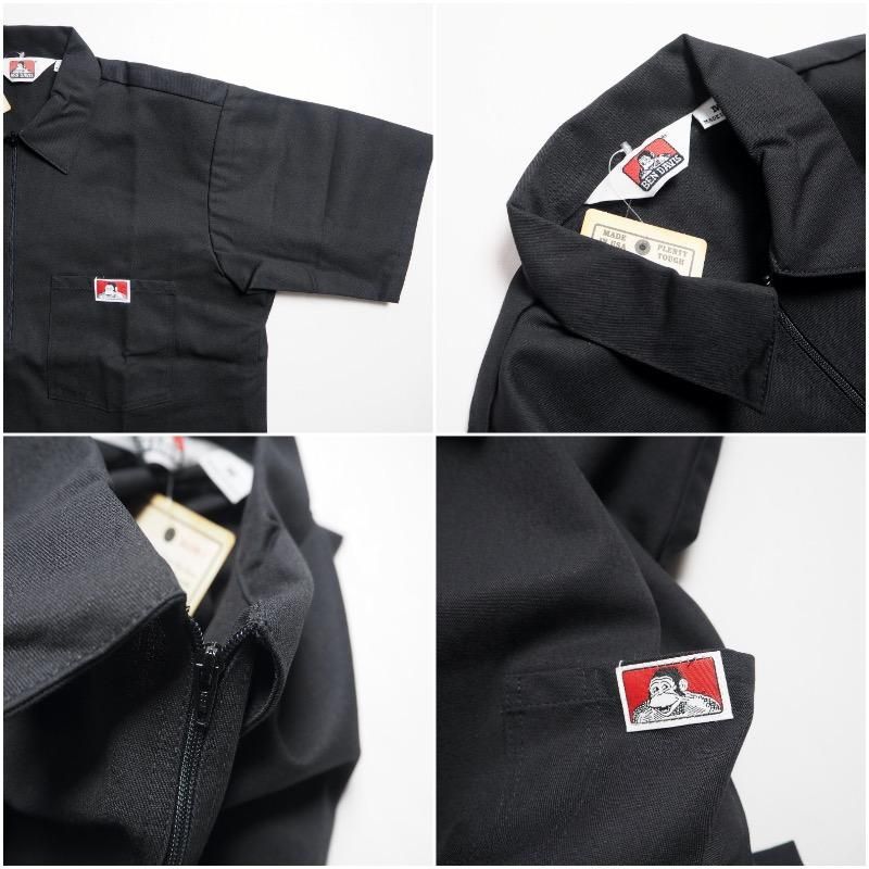 【希少】黄タグ 80’s BEN DAVIS ハーフジップ 半袖ワークシャツ 希少】黄タグ 80's BEN DAVIS ハーフジップ 半袖ワークシャツ