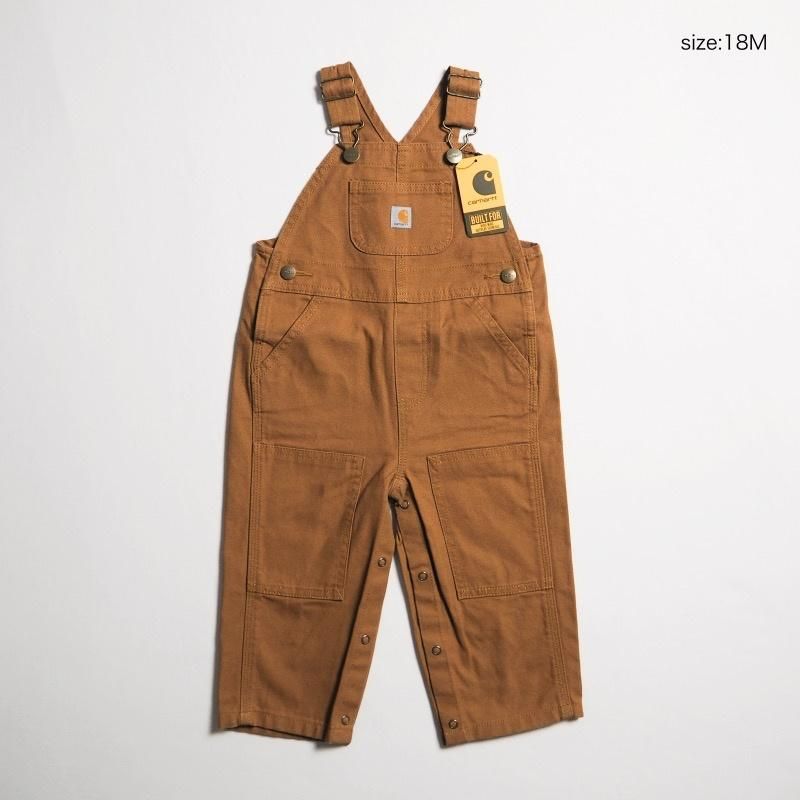 CARHARTT KIDS カーハートキッズ ブラウンダックオーバーオール #CM8609 CANVAS BIB OVERALL / BROWN