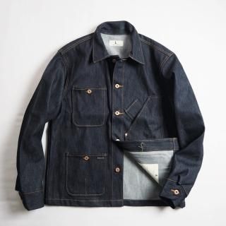 TELLASON STOCK ƥ饽󥹥ȥå ǥ˥५С COVERALL JACKET / CONE MILLS 14oz NON-SELVEDGE DENIM