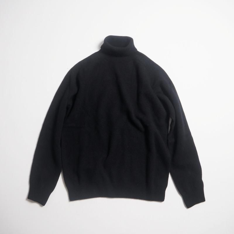 HARLEY OF SCOTLAND ハーレーオブスコットランド メリノカシミア タートルネックセーター M4741/5 POLO NECK  SWEATER / NERO(BLACK)