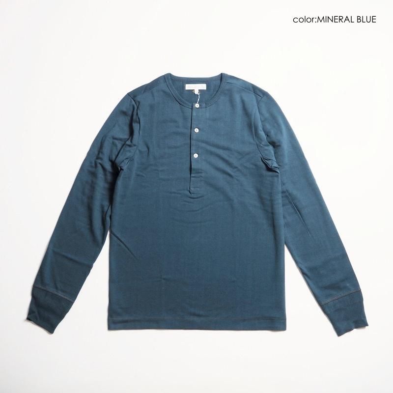 Merz b. Schwanen ヘンリーネック 長袖シャツ オーガニック綿 Merz b. Schwanen ヘンリーネック 長袖シャツ オーガニック綿