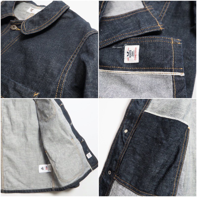 TELLASON テラソン コーンミルズホワイトオークデニム カバーオール GRAYFORD JACKET / CONE MILLS WHITE OAK  12.5oz SELVEDGE DENIM