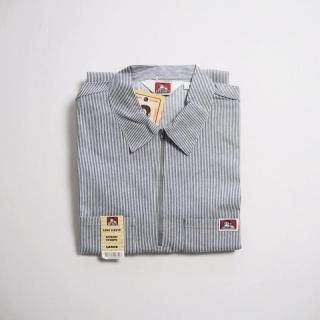 BEN DAVIS ٥ǥӥ ϡեåץ 1/2 ZIP LONG SLEEVE / HICKORY STRIPE