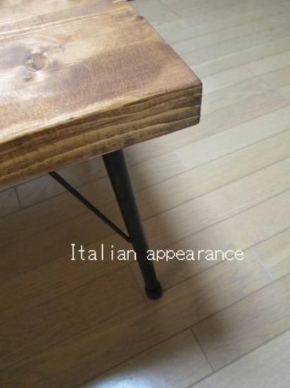 現品販売】 アイアン ローテーブル アンティーク 鉄脚 木 テーブル t53