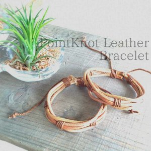 <img class='new_mark_img1' src='https://img.shop-pro.jp/img/new/icons11.gif' style='border:none;display:inline;margin:0px;padding:0px;width:auto;' />Point Knot Leather Bracelet 