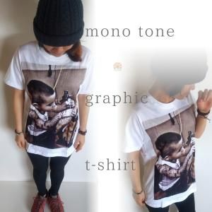 <img class='new_mark_img1' src='https://img.shop-pro.jp/img/new/icons24.gif' style='border:none;display:inline;margin:0px;padding:0px;width:auto;' />Monotone GraphicT-shirt TattooBoy