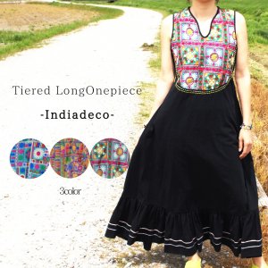 -Indiadeco- Tiered LongOnepiece 3color