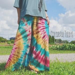 <img class='new_mark_img1' src='https://img.shop-pro.jp/img/new/icons12.gif' style='border:none;display:inline;margin:0px;padding:0px;width:auto;' />Colorful Tiedye Widepants9pattern