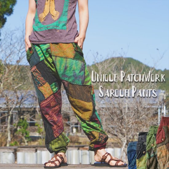 <img class='new_mark_img1' src='https://img.shop-pro.jp/img/new/icons33.gif' style='border:none;display:inline;margin:0px;padding:0px;width:auto;' />Unique PatchWork SarouelPants10pattern