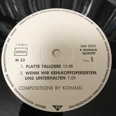 Peter Kowald Quintet LP レコード Peter Kowald Quintet – Peter Kowald Quintet | Releases | Discogs