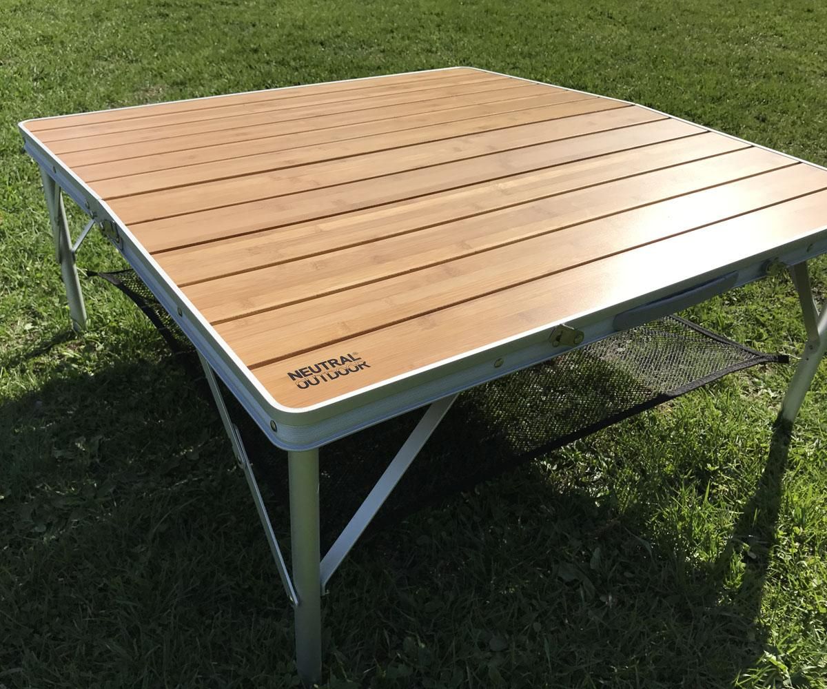 レンタル】NEUTRAL OUTDOOR バンブーテーブル LL - 北海道札幌で