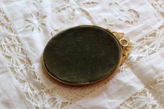 アンティーク フランス リボン装飾 真鍮枠のフォトフレーム