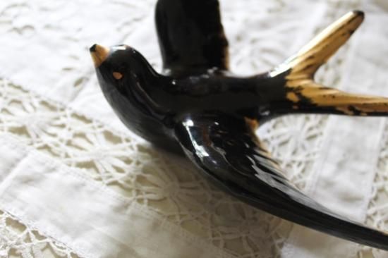 陶器でできた壁掛け Vintage ceramic wall deco flower vase/ビンテージ 陶器 壁掛け