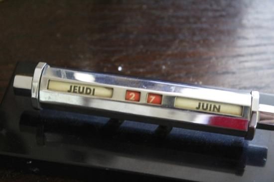 フランスアンティーク ヴィンテージ 卓上カレンダー フランス語 大理石 フランスアンティーク ヴィンテージ 卓上カレンダー フランス語